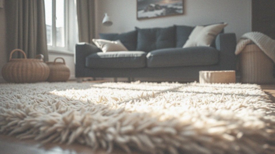 Jakie dywany dodadzą przytulności do wnętrza z granatową kanapą?