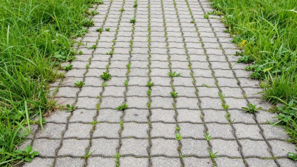 Dlaczego trawa rośnie między kostką brukową?
