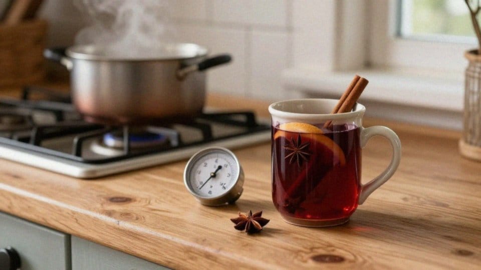 Do jakiej temperatury podgrzewać grzańca, aby alkohol nie odparował?