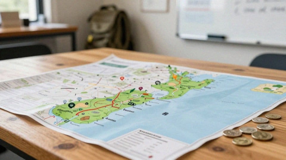 Jak mapa Nowej Zelandii pokazuje parki narodowe i atrakcje?